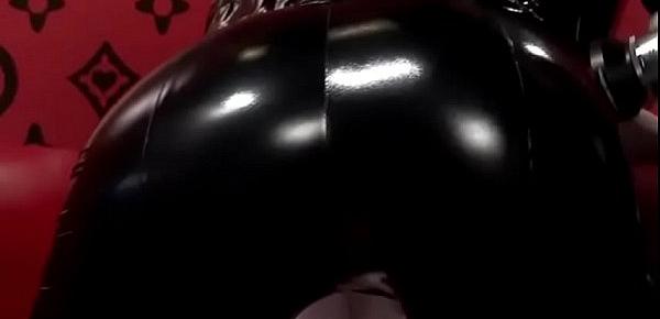  Two peppering sluts rub over each other wearing latex costumes